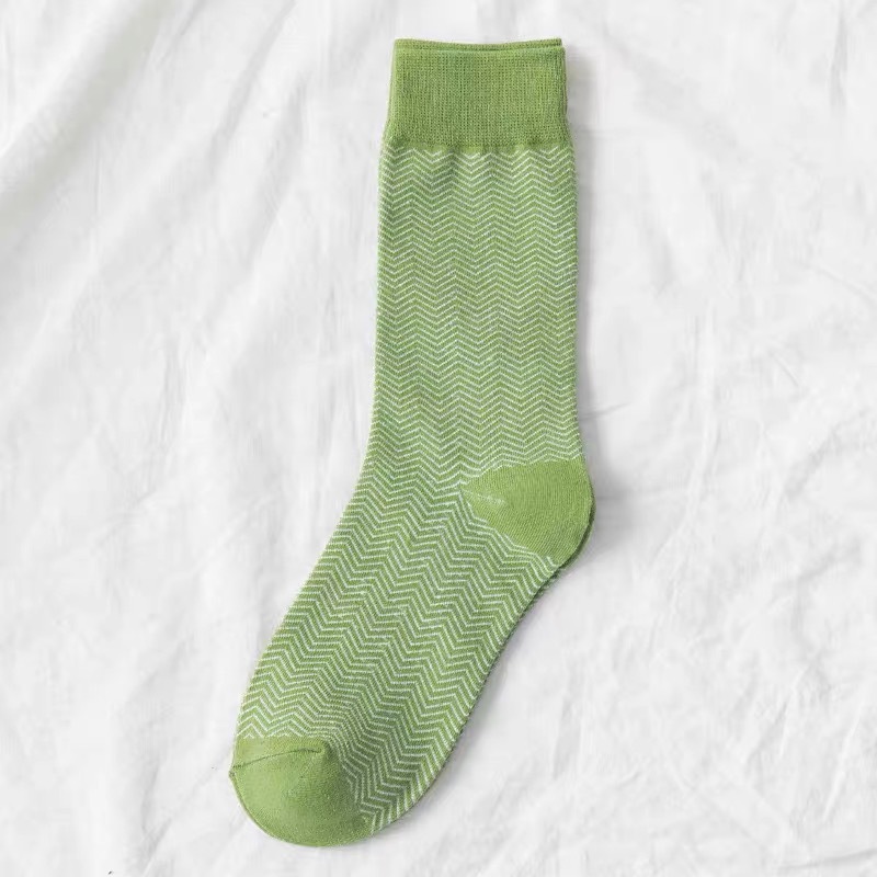 20 Department Of Girls Green Tea Color Plaid Socks Spring And Summer Style Sub Ins Couple Socks Green Socks Wholesale